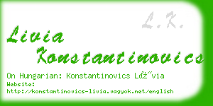 livia konstantinovics business card